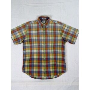 Vintage Tuttle Golf Collection Shirt Mens XL Multicolor Plaid Two-Ply 80s Button